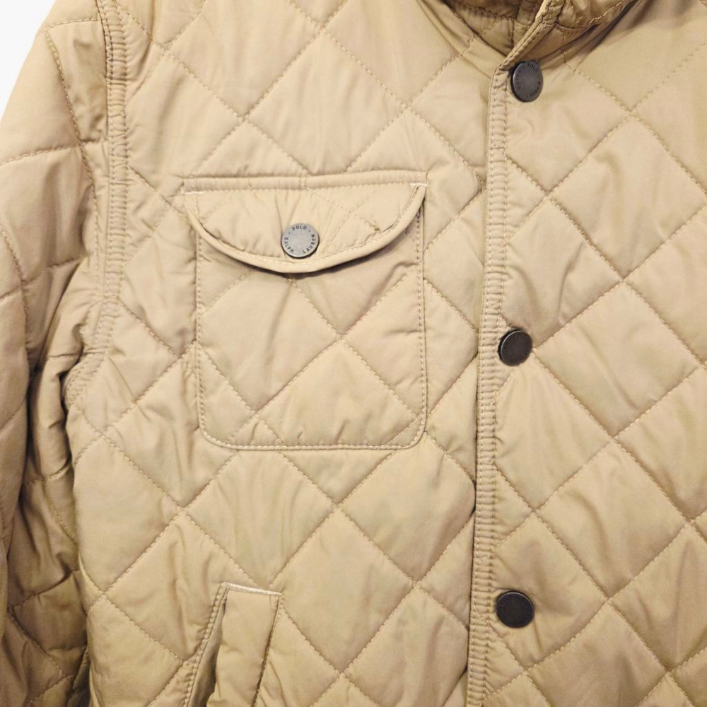 Polo Ralph Lauren kids Tan Quilted Lightweight Jacket size large 14-16 - Picture 3 of 6